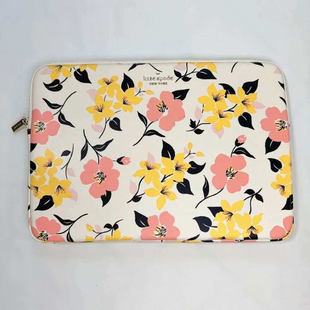 Kate Spade Lily Blooms Print Laptop Sleeve 15